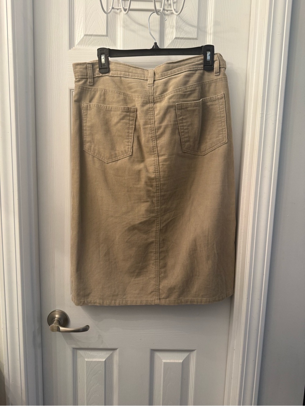 GAP Beige Corduroy Midi Skirt with Front Slit - Picture 2 of 2